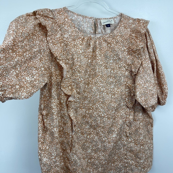 Universal Thread Yellow Floral Top Sz L - Picture 4 of 8